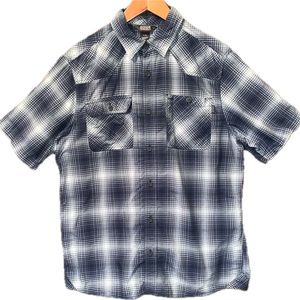 OUTDOOR RESEARCH Seaglass Plaid Growler II Button Up Short‎ Sleeve Shirt Mens L